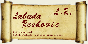 Labuda Resković vizit kartica